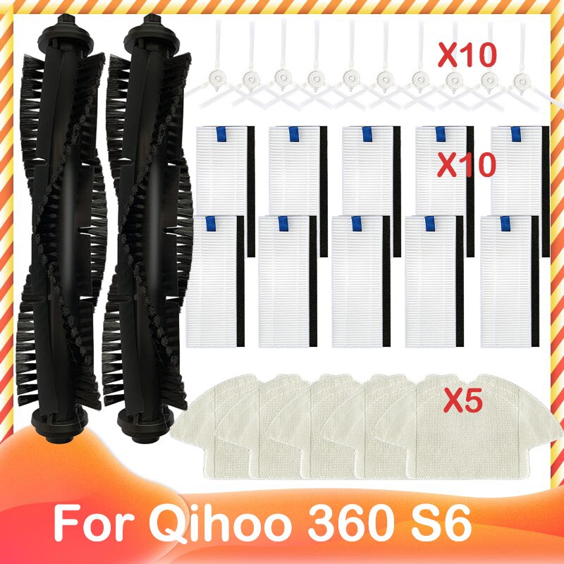 Cho Qihoo 360 S6 Robot hút bụi bàn chải chính SE bàn chải con lăn HEPA lọc