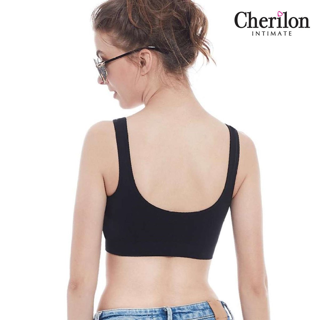 [ สุดคุ้ม 4 ตัว ] Cherilon Sport Bra เชอรีล่อน สปอร์ตบรา นุ่ม กระชับ เก็บเนื้อใต้วงแขนและแผ่นหลัง 3 สี NIC-TSBRA6 (4 P)