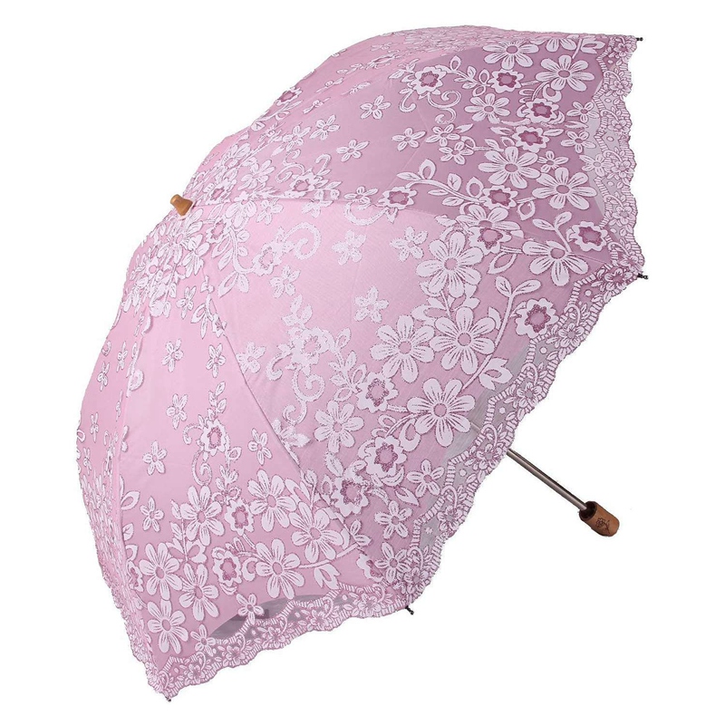 Travel Parasol Folding Non-Uv Sunshade Vintage Umbrella Printed Glitter Design 2 Folding Umbrella for Women Gifts