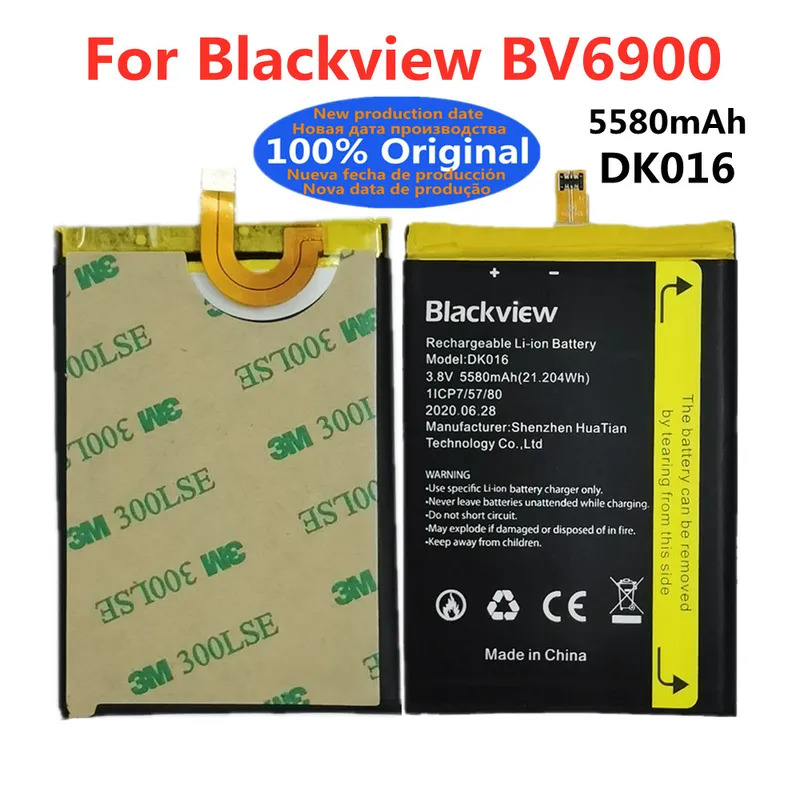 New 5580mAh 100% original Blackview bv6900 dk016 mobile phone replacement bateria batteries in stock fast shipping ราคา 481 บาท*ส่งฟรี