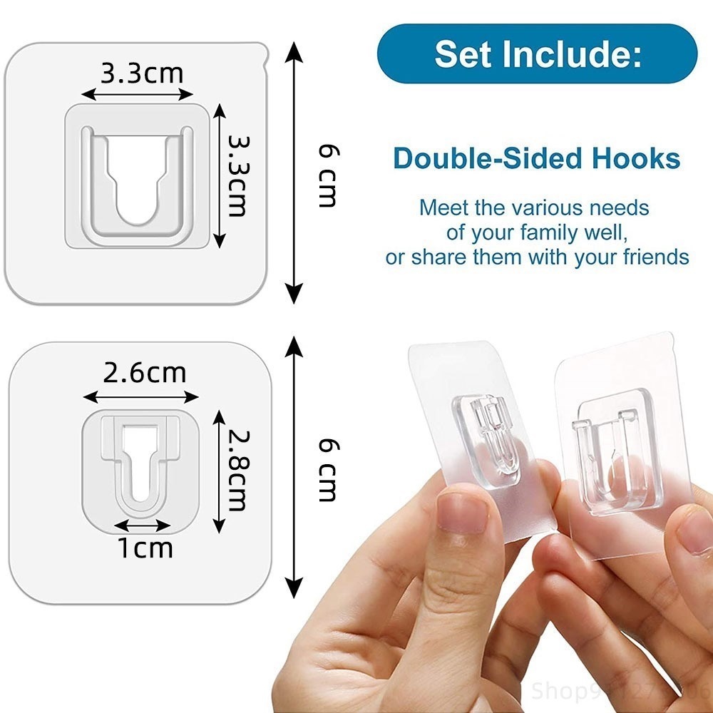 Double-Sided Adhesive Wall Hook on Hangers Stickers Hooks Wall