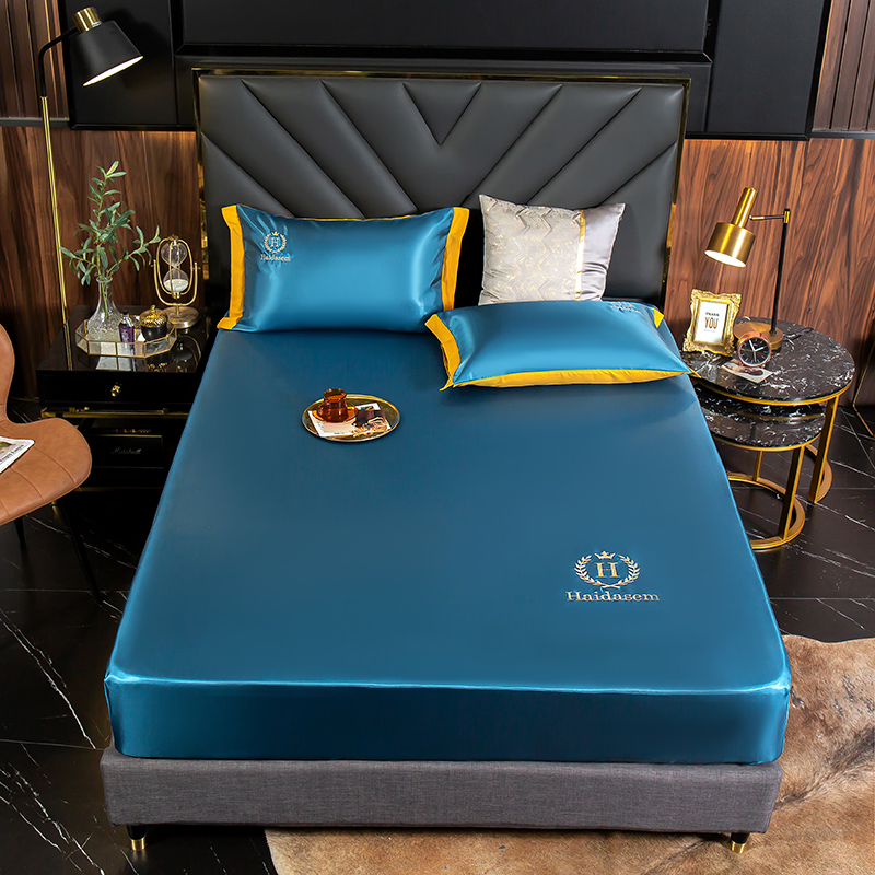 LINPURE ใหม่ผ้าปูที่นอนไหมเย็น ผ้าปูเตียงแบบรัดมุม ระบายอากาศได้ดี ขนาด 3.5 ฟุต 120*200 cm มีปลอกหมอน 1 ใบ ในเซ็ท ราคา 296 บาท*ส่งฟรี