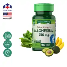 ภาพขนาดย่อของภาพหน้าปกสินค้าเนเจอร์ ทรูทร์ แมกนีเซียม 250 mg x 100 เม็ด Natures Truth Magnesium / กินร่วมกับ แอสต้าแซนทีน แคลเซี่ยม ถังเช่า น้ำมันปลา โอเมก้า 3 กระเทียมสกัด โสม กรีนที เลซิติน ขมิ้นชัน วิตามินซี จากร้าน Magna บน Lazada