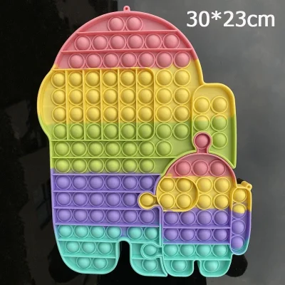 【COD】ของเล่น Push Pop Bubble Sensory Fidget Toy สําหรับเล่นคลายเครียด ขนาดใหญ่ (11)