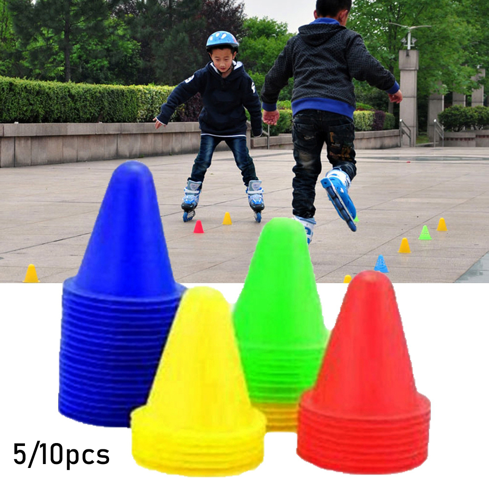 CAEDRU469 5/10Pcs 5 colors Roadblock Accessories Sports Roller Skating Tool Training Equipment Marking Cup Football Soccer Rollers Skate Marker Cones