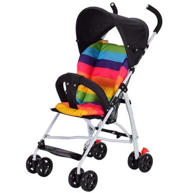 รถเข็นเด็ก Baby Stroller รองรับหนัก ฟรี เบาะ สีดำBlack