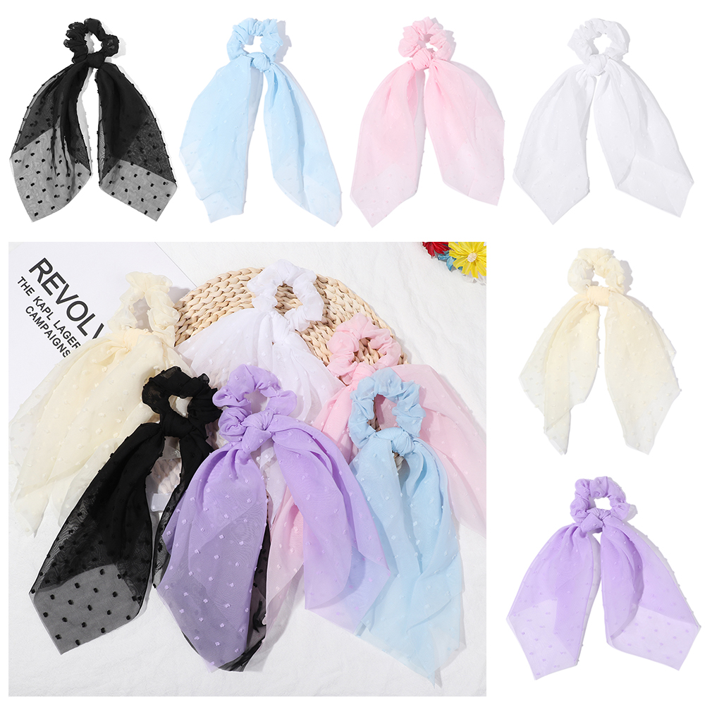 GVGSX9N Fashion Elastic Ribbon Ponytail Holder Hair Scrunchies Hair Ties Rope Headwear Women Hairband