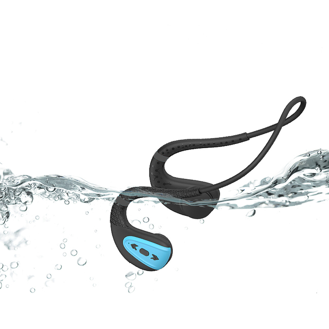 【HOT】Q1 หูฟังการนำกระดูกหน่วยความจำในตัว 8G IPX8 เครื่องเล่นเพลง MP3 กันน้ำว่ายน้ำดำน้ำหูฟังสแตนด์บาย 15 วัน