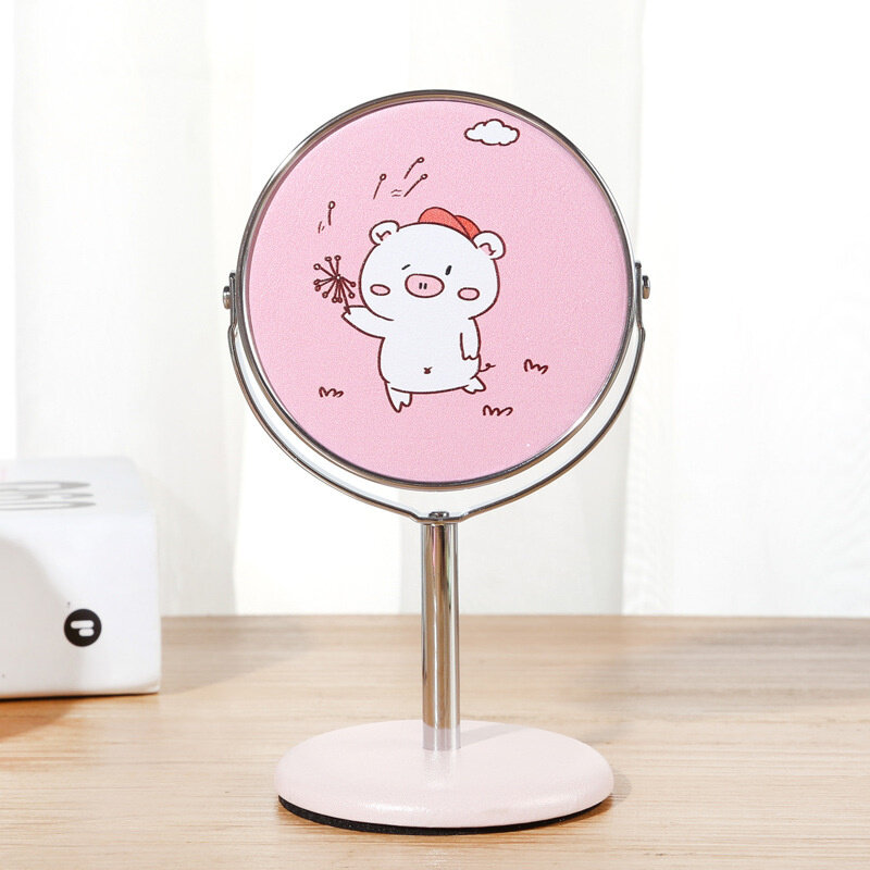 【Pinkpanda】กระจกแต่งหน้า กระจกหมุนตกแต่งบนโต๊ะ กระจกบานเล็ก กระจกแต่งหน้าแบบตั้งโต๊ะ กระจกตั้งโต๊ะหมุนได้ 360 องศา Makeup Mirror