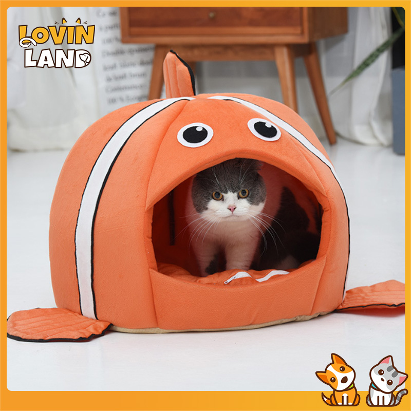 Lovinland các sản phẩm cho cún cưng kennel cát đi vệ sinh cho mèo giường thú cưng có thể tháo rời và giặt cát vệ sinh thú cưng