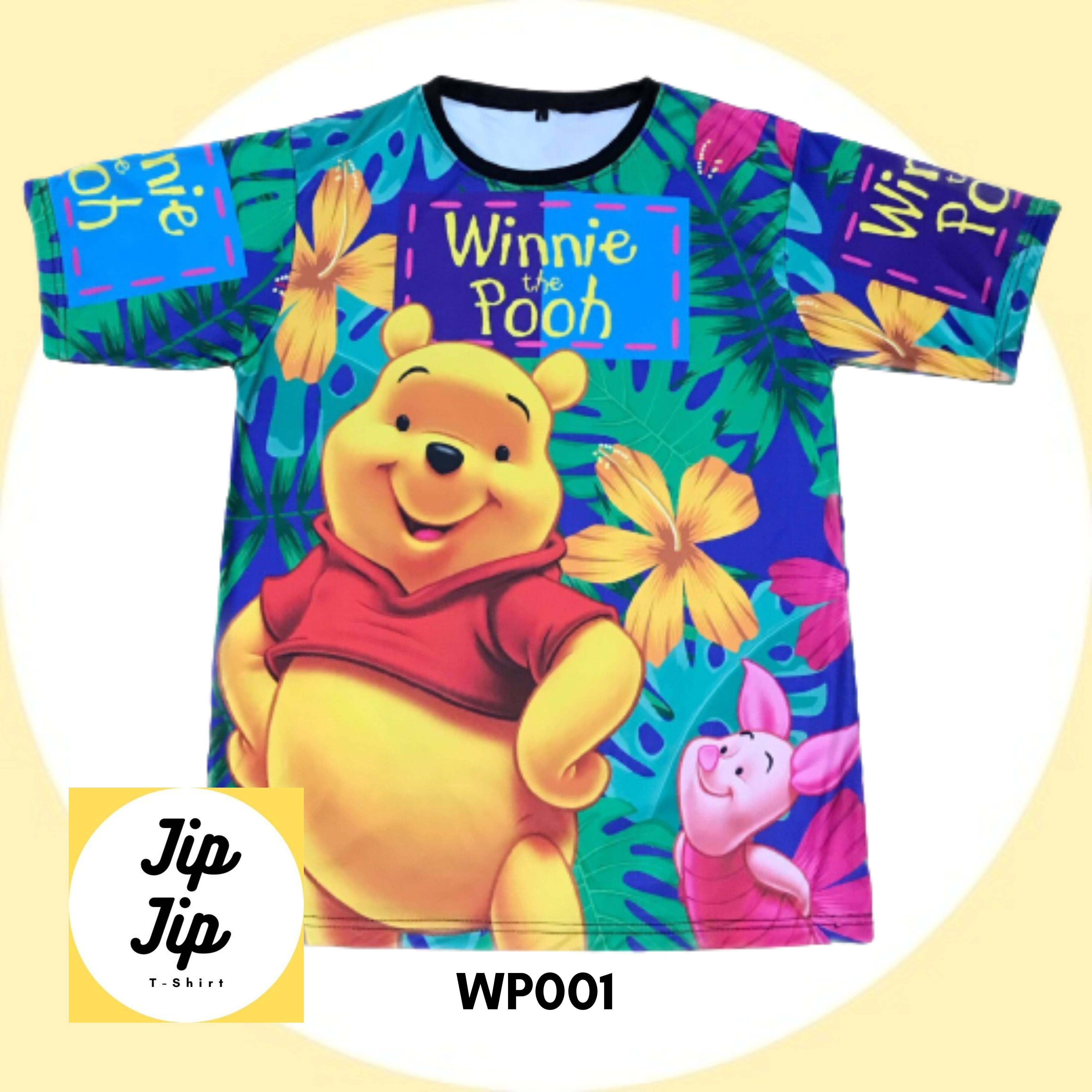 ?JIPJIP?เสื้อยืด ราคาถูก [มีเก็บเงินปลายทาง] ลาย การ์ตูน วินนี เดอะ พูห์ หมีพู Winnie the Pooh SS M L XL คอกลม Oversize เเขนสั้น T-Shirt street