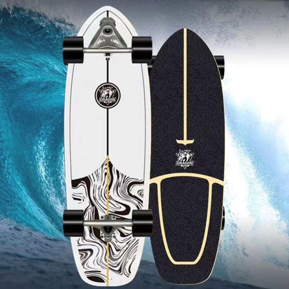 ดูทันสมัย Boils Dragon Pro Surf Skateboards CX7 Surfskate เซิร์ฟสเก็ต แผ่นลายกราฟฟิกลายสวย