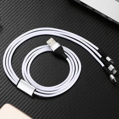 สายชาร์จ 3 in 1 Micro USB/Type C/iPhone Fast Charging Cable USB Cable 3 in 1 สายชาร์จโทรศัพ ชาร์จเร็ว ใช้ได้ทุกรุ่น รับประกัน1ปีเต็ม (2)