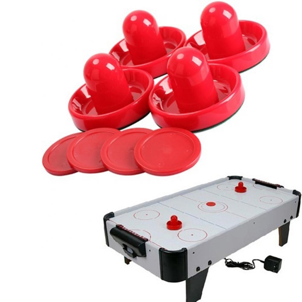 Air Hockey Puck Paddle Kit Portable Ergonomic Handle Design Air Hockey Puck  Training Set with 4 Pucks and 2 Paddles for Puck Game Activity 