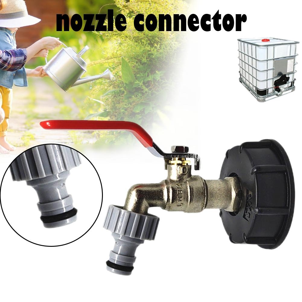1/2 Leakproof Brass IBC Tote Fittings IBC Tote Adpater 2 NPT Fine Thread 275-330 Gallon Water Tank IBC Tank Adapter Free Lead-hose Faucet For Garden Hose Connector Replace IBC Tote Valve Fitting 
