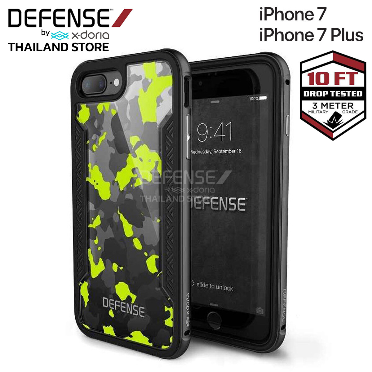 X-Doria Defense Shield เคส iPhone8Plus เคสไอโฟน7พลัส เคสกันกระแทก 3 เมตร เคสโทรศัพท์ iPhone SE2020  เคสไอโฟน7plus สินค้าของแท้ 100% for iPhone 7/8/SE2020/7Plus/8Plus