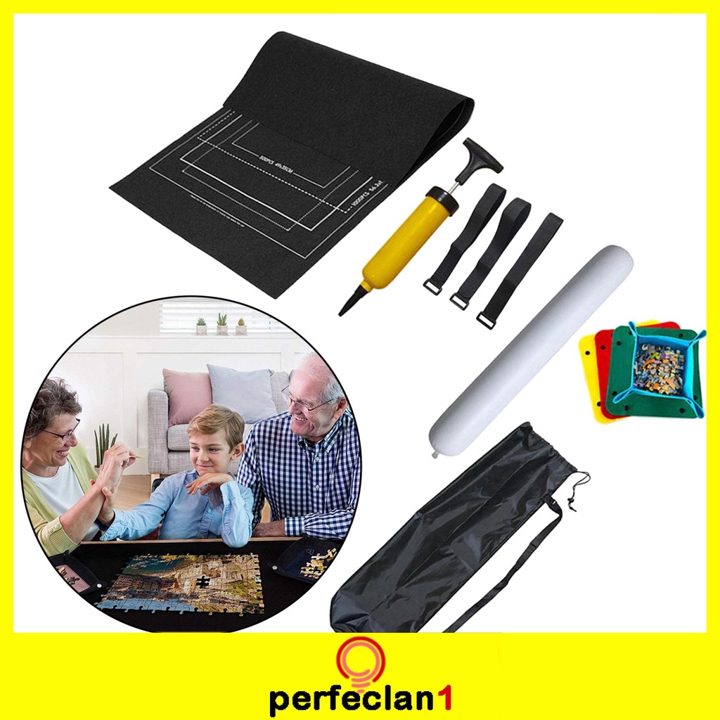 [PERFECLAN1] Pcs Jigsaw Puzzle Storage Mat Roll Up Puzzle Felt Storage Pad