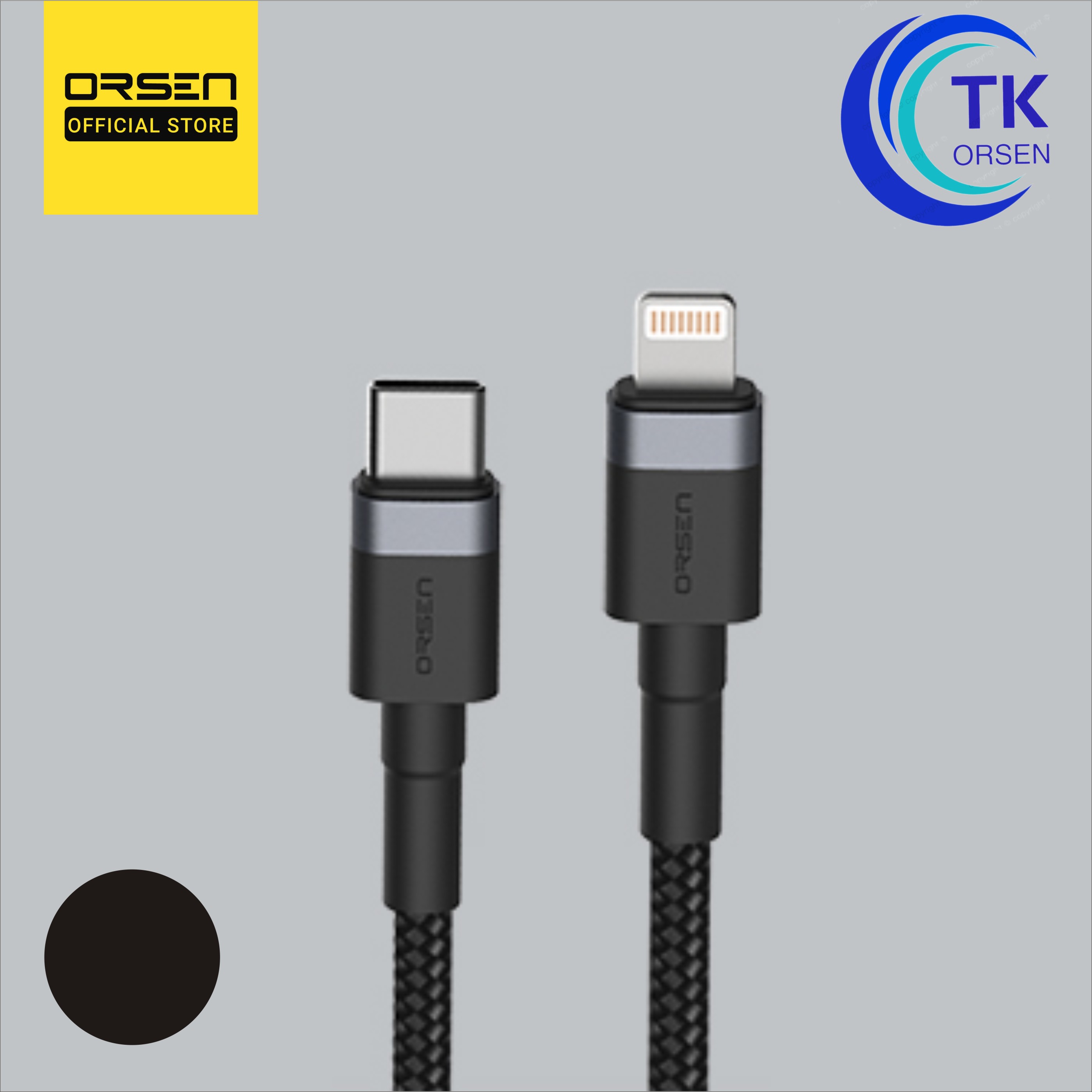 Orsen by Eloop S51 PD20W สายชาร์จเร็ว USB Type-C 3A รองรับ iPhone 11/12 USB Type-C to Lightning