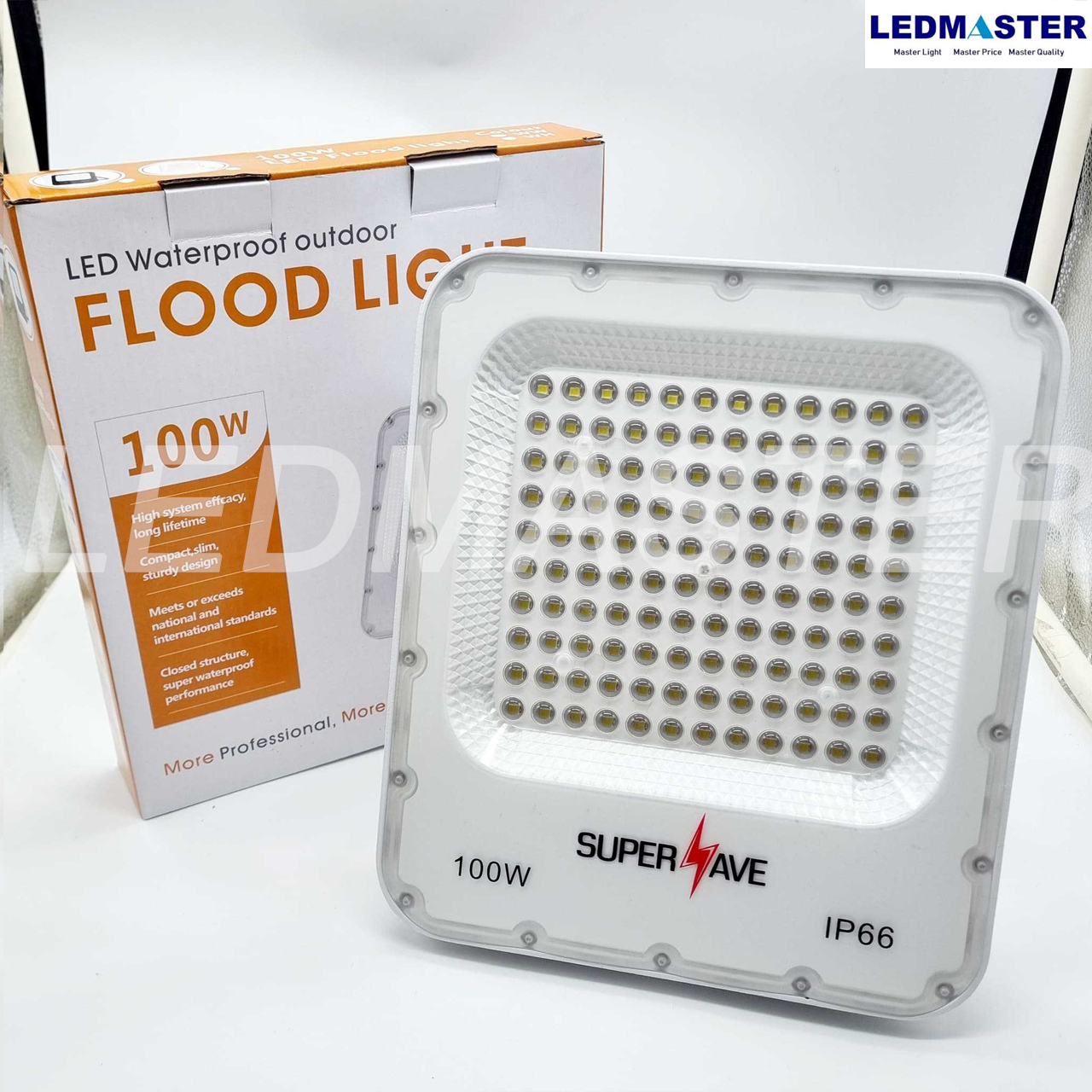 สปอร์ตไลท์ led ทรง Philips 30W - 200W รุ่น Slim บอดี้ขาว คุณภาพสูง ราคาโรงงาน Floodlight สนามฟุตบอล