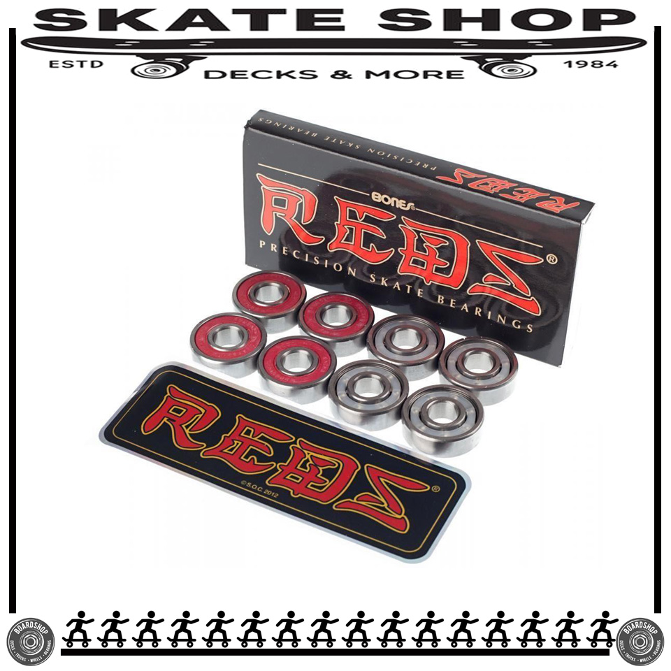 [ส่งจากไทย] Skateboard Bearing Bones reds bone สเก็ตบอร์ด เรดโบน สีแดง สีดำ สีขาว เซิร์ฟสเก็ต Surfskate skates board Skateboard Parts Bearings Double Roller Skate Longboard Bearings ABEC