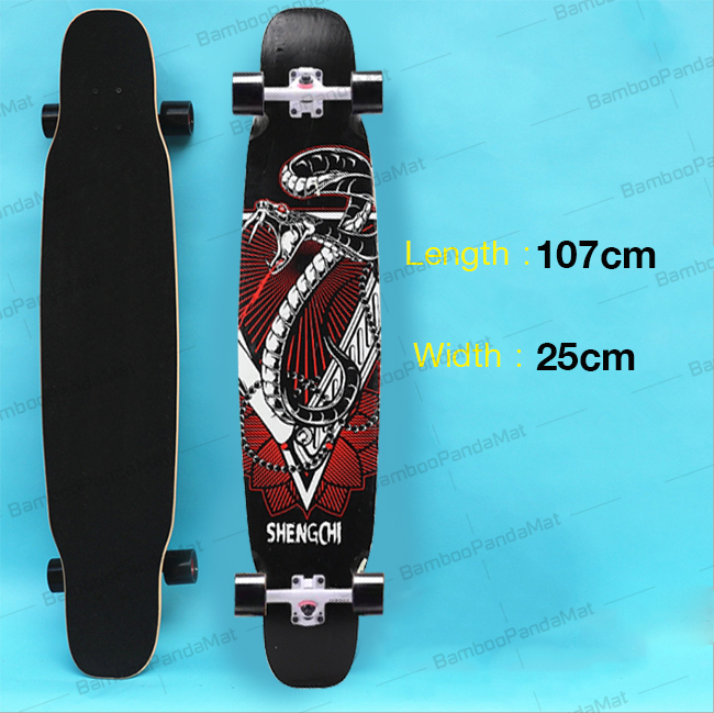 Skateboard ลองบอร์ด Longboard Skateboard (ฟรี! กระเป๋าและอุปกรณ์ครบชุด) ส่งจากไทย3 วันได้รับของ กระดานยาวสเก็ตบอร์ดมืออาชีพ เริ่มต้นผู้ใหญ่วัยรุ่น