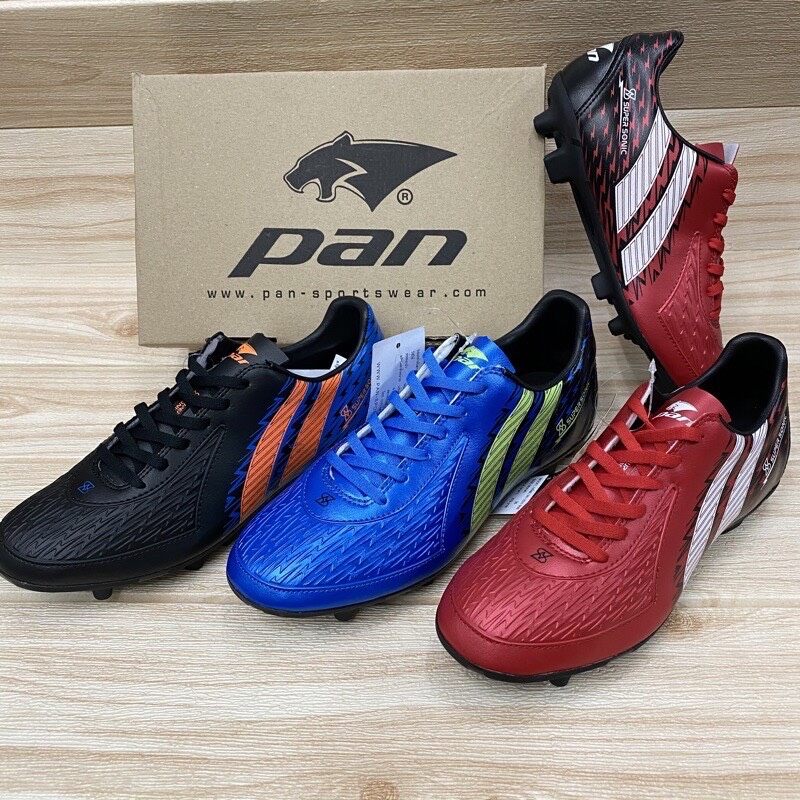 PAN PF 1571/1572 รองเท้าฟุตบอล  33-45  สีดำ/สีน้ำเงิน/สีแดง