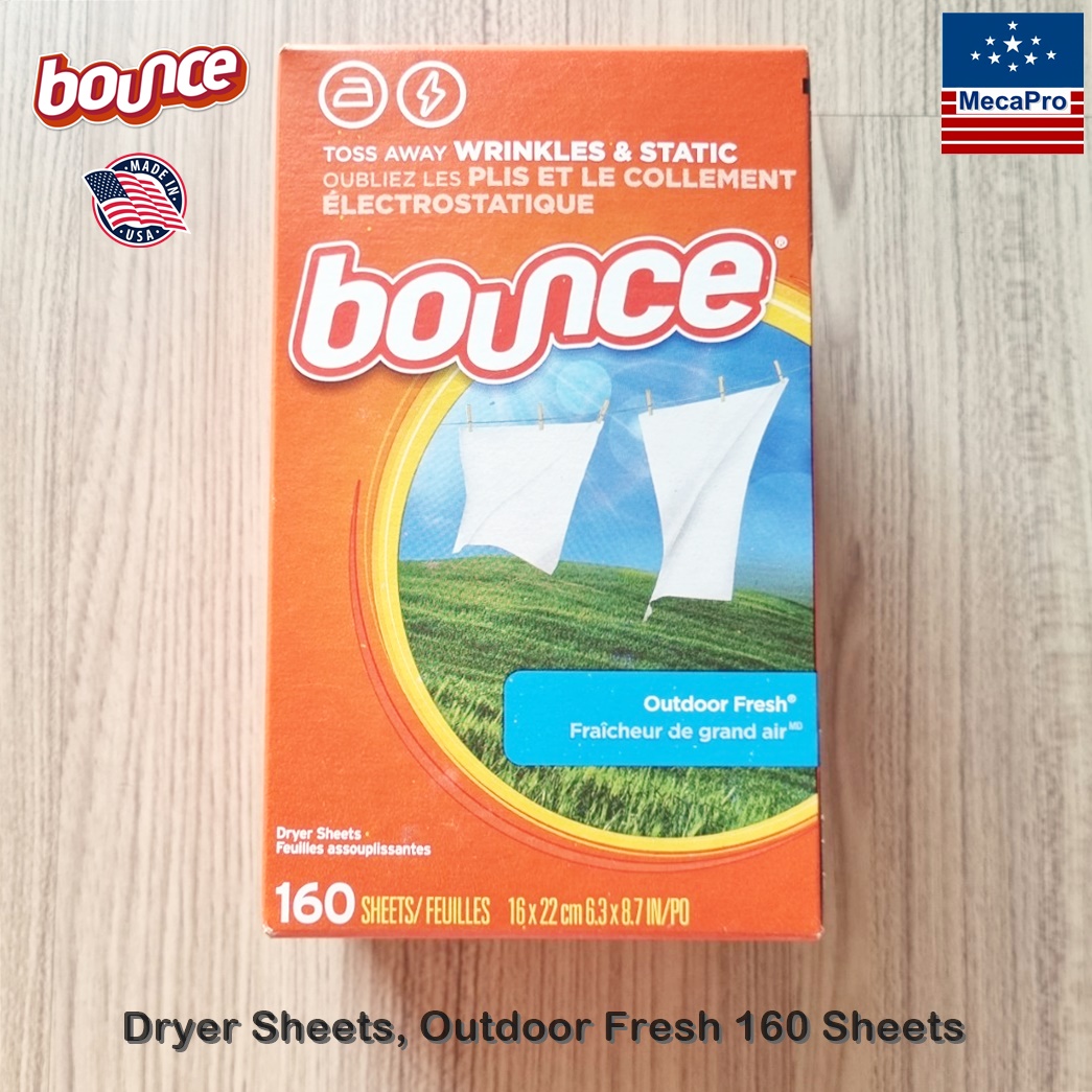 Bounce® Outdoor Fresh Fabric Softener Dryer Sheets แผ่นอบผ้า ลดรอยยับ กลิ่นหอมสดชื่น ราคา 717 บาท*ส่งฟรี