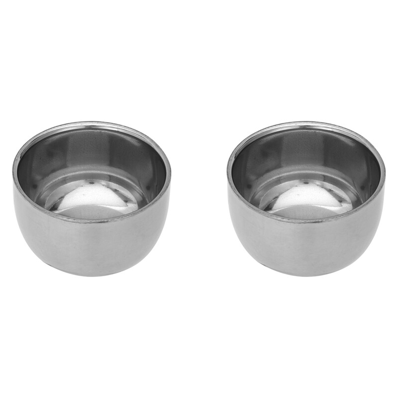 2X Stainless Steel Brush Shave Bowl Shave Razor