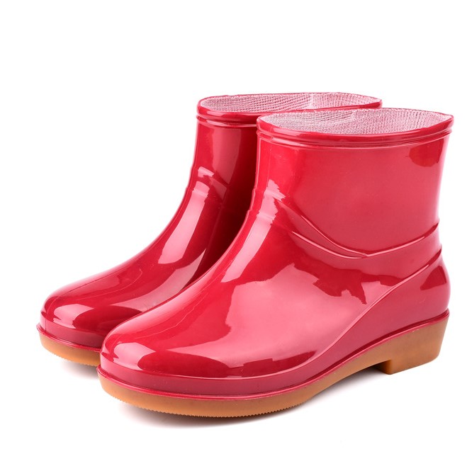 ส่งเร็ว? 36-44 รองเท้ากันฝน รองเท้าบูท กันน้ำ กันน้ำมัน ส้นหนา ฤดูฝน รองเท้ากันลื่น รองเท้าทำงาน B-060