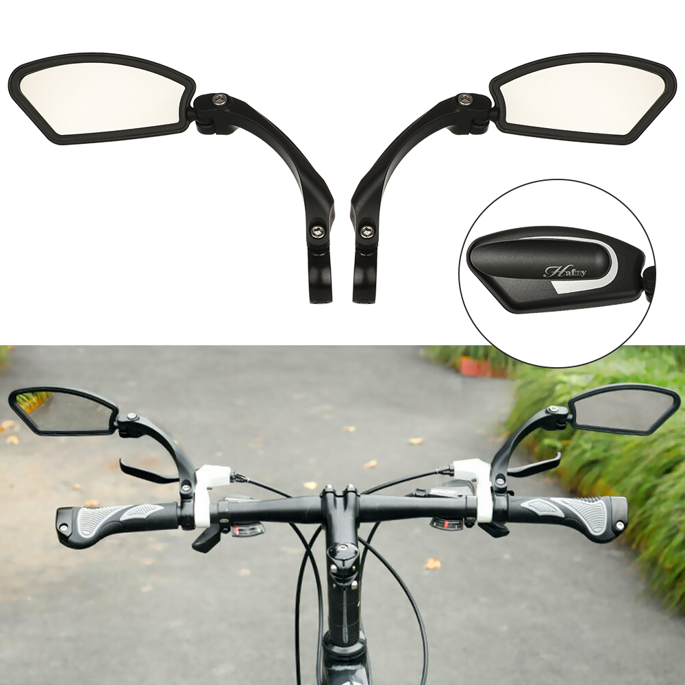 UF4QSBKU Outdoor Rear View Cycling Rubber+ABS Bike Rearview Motorcycle Looking Glass Bicycle Mirror Handlebar