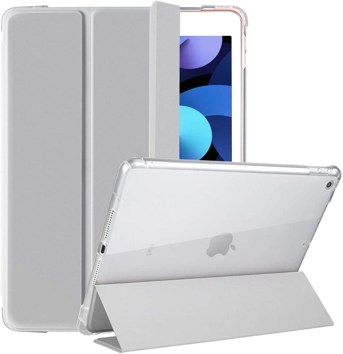 Smart case เคสไอแพดมีที่ใส่ปากกา รุ่น มินิ 1/2/3 , มินิ 4/5 , iPad Air1/2 9.7 , iPad Gen5/6 , iPad Gen7/8 10.2 , iPad Air3 10.5 , iPad Air4 10.9 , iPad Pro 11 เคสใสมีที่ใส่ปากกา เคสไอแพด