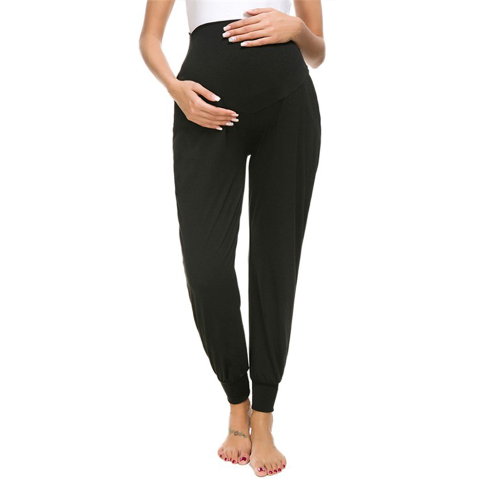 MQSDL ผู้หญิงหน้าท้องข้อเท้ากางเกงเข้ารูปหลวมกางเกงโยคะกางเกงฮาร์แลนกางเกงลำลองกางเกงคุณแม่