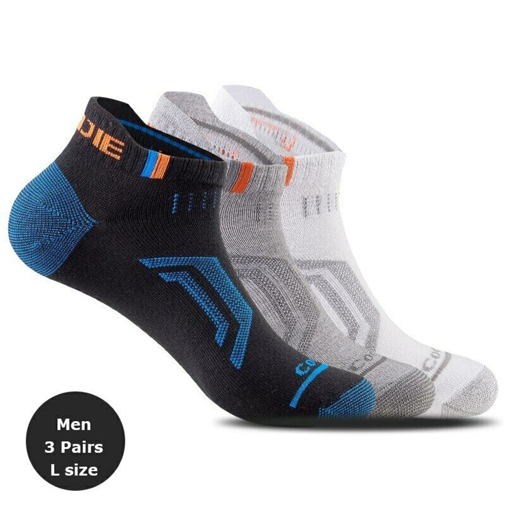 ถุงเท้าวิ่งออกกำลังกาย 1ชุด 3คู่ เหมาะสำหรับวิ่ง AONIJIE ผลิตจากเส้นใยสังเคราะห์ CoolMax พร้อมส่ง (N10)