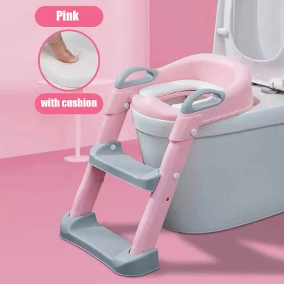 Folding Baby Boy Children's Pot Portable Children's Potty Urinal for Boys with Step Stool Ladder Baby Potty Toilet Training Seat (10)