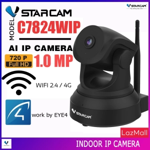 สินค้า VSTARCAM IP Camera Wifi กล้องวงจรปิดไร้สาย 1ล้านพิเซล มีระบบAI ดูผ่านมือถือ รุ่น C7824WIP (สีดำ) By.SHOP-Vstarcam