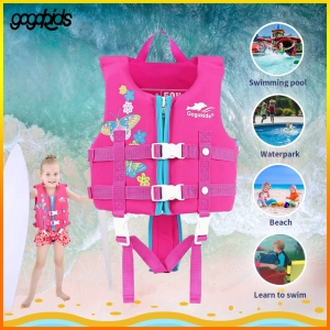 สินค้า Gogokids-เสื้อชูชีพเด็ก Swim Vest สระว่ายน้ำเด็ก Float ปรับได้สายรัดนิรภัยสระว่ายน้ำ Aid ลอยสำหรับ6-9ปีเด็กชายและเด็ก Puddle/ชายหาดเป็นจัมเปอร์
