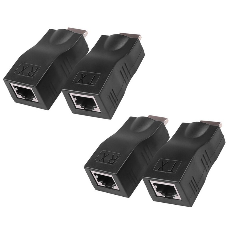 RJ45 4K -Compatible Extender Extension Up to 30M over CAT5E Cat6 Network