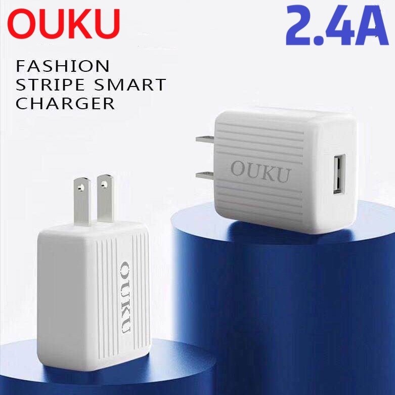 ถูกที่สุด OUKU  Q1 สายชาร์จพร้อมปลั๊ก  ชาร์จเร็ว Charger Set Fast Charging 2.4A สำหรับ Micro USB - -Type-C-3in1 สา
