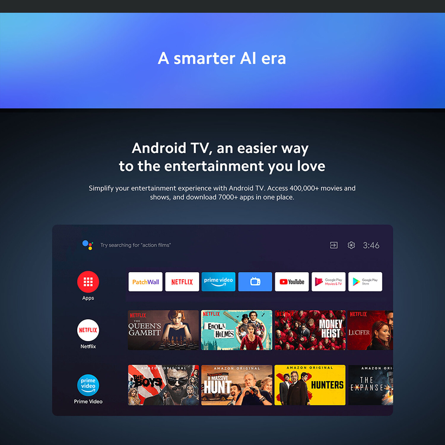 รูปภาพเพิ่มเติมของ [ผ่อน 0%] Mi TV 43 นิ้ว Android TV ทีวี จอ 4K UHD สมาร์ททีวี รองรับ Yo / Netflix ประกันศูนย์ไทย Smart TV