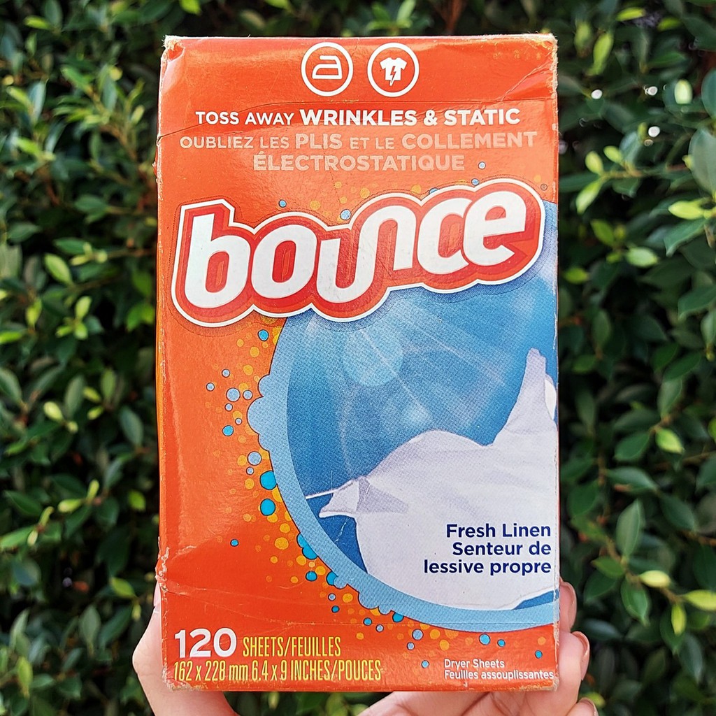 แผ่นอบผ้า ลดรอยยับ กลิ่นหอมสดชื่น Fresh Linen Fabric Softener Dryer Sheets (Bounce®) ราคา 732 บาท*ส่งฟรี