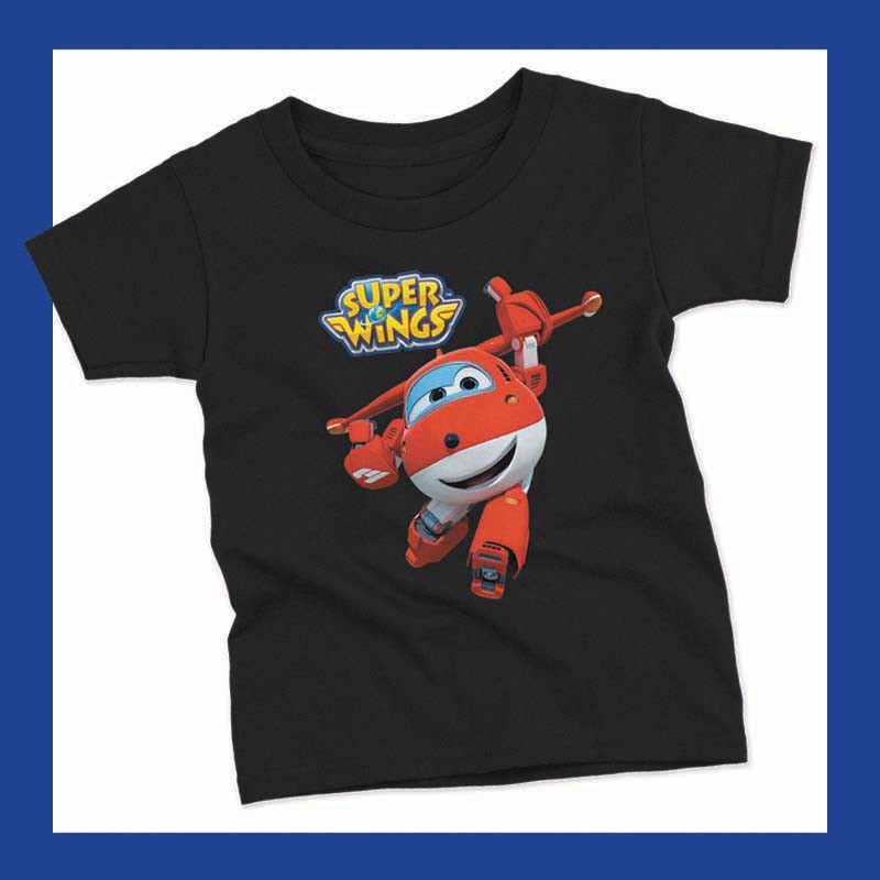 เสื้อยืดเด็กลายการ์ตูน superwings ซุปเปอร์วิงส์ เหินฟ้าผู้พิทักษ์ ขายส่ง