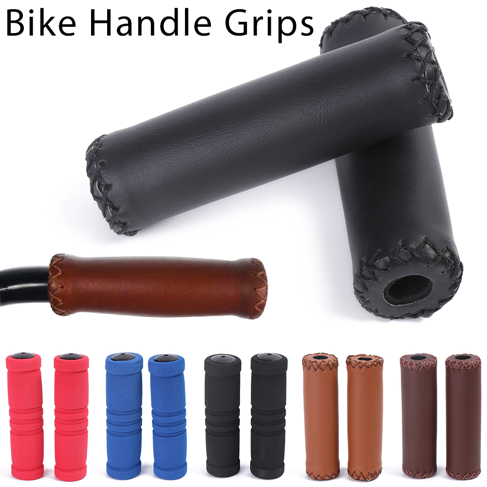 CBT 1คู่12.5โฟมฟองน้ำ Soft Anti-Slip จักรยานกลางแจ้งคันจับรถจักรยาน Grips Handlebar PU หนัง Grip