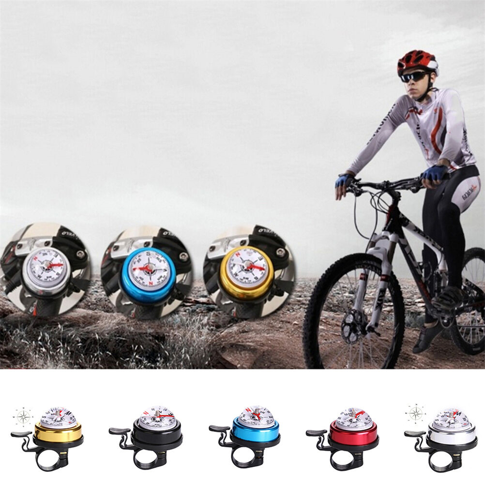 LINNANZHUBING New Handlebar Accessory Creative Bicycle Bell Ring Compass Cycling