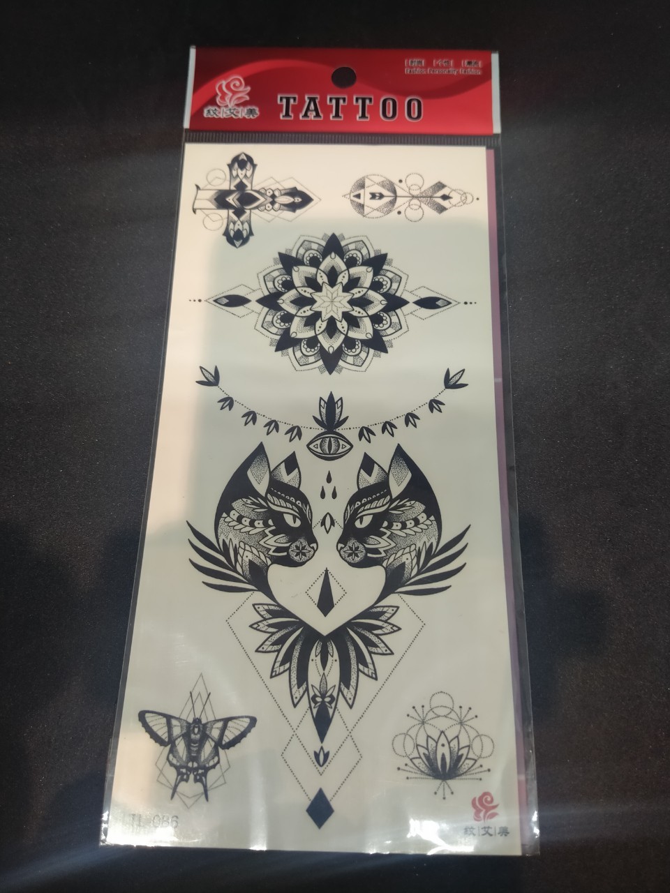 แทททู สติ๊กเกอร์ Tattoo sticker ขนาดแผ่น กว้าง 9.5 x ยาว 19 สินค้าพร้อมส่ง