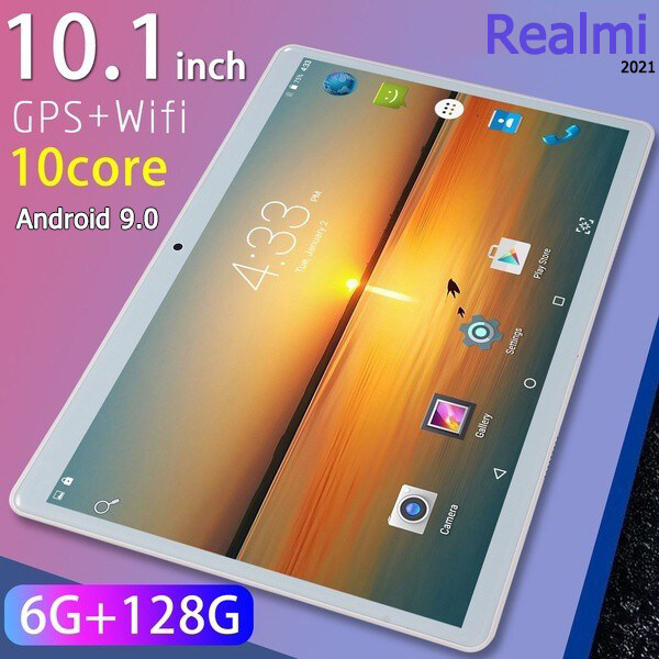 Realmi 2021 ราคาถูก ใหม่ 10 นิ้วแท็บเล็ตพีซี Android 9.0 Ten-Core GPS WIFI เกมแท็บเล็ตคอมพิวเตอร์พีซีกล้องคู่ Dual SIM 4G โทรศัพท์แท็บเล็ต แท็บเล็ตถูกๆ tablet