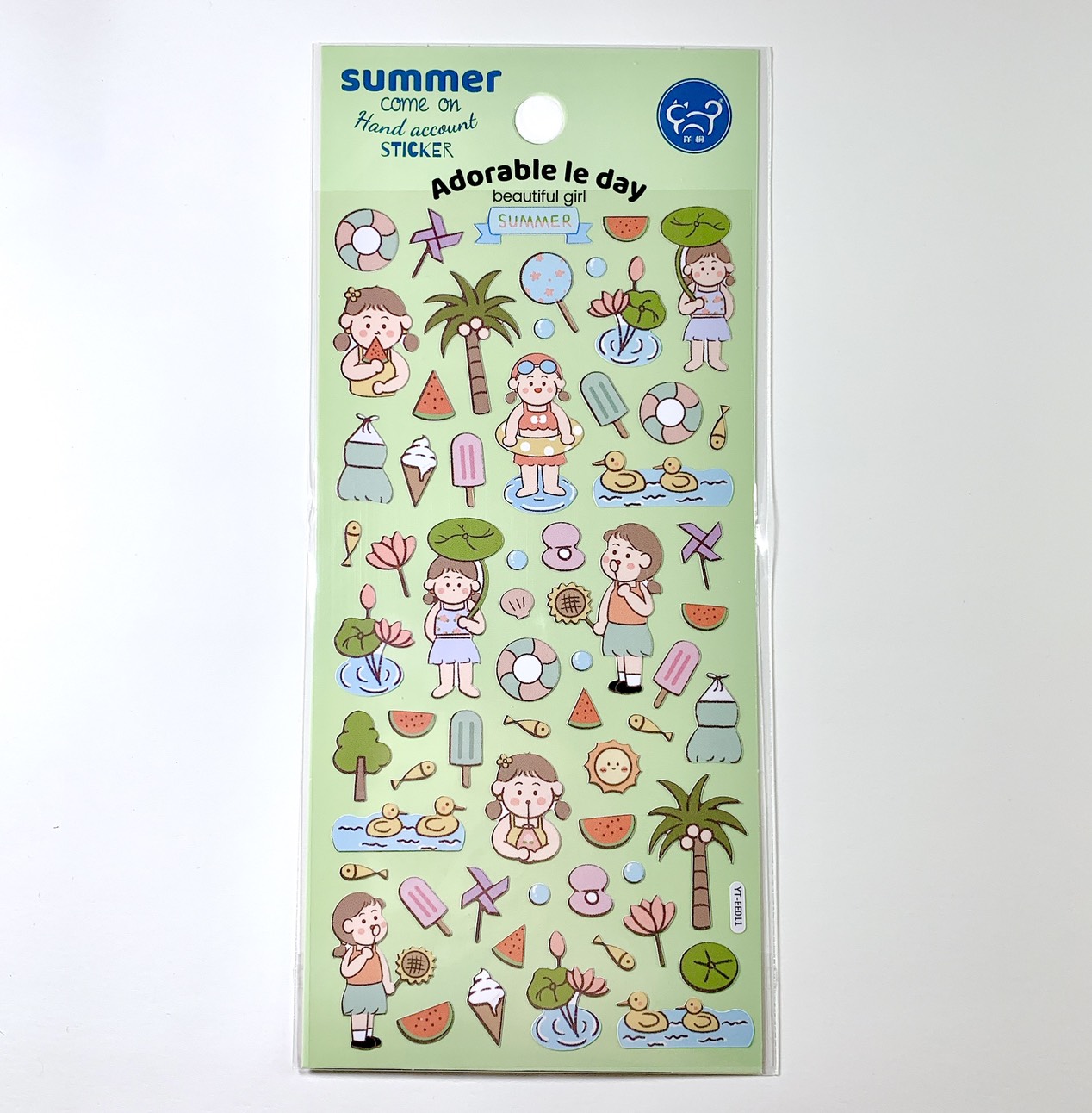 พร้อมส่งจากไทย DIY สติ๊กเกอร์ PVC กันน้ำ ลายเด็กผู้หญิงน่ารัก สำหรับตกแต่ง Cutie Girls stickers