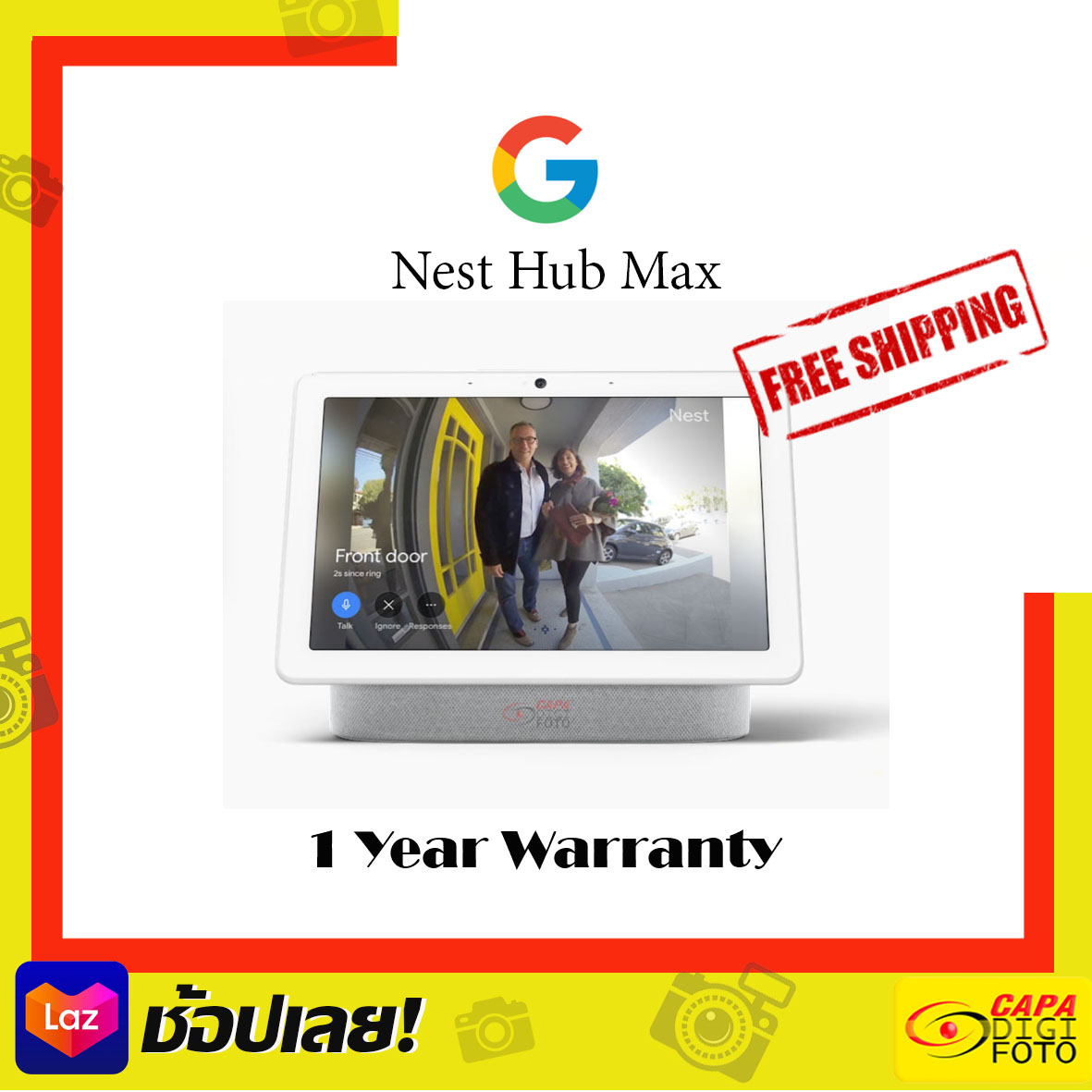 Google Hub Max 10" กล้องหน้า+ลำโพงอัจฉริยะ ประกัน1ปี ส่งฟรี