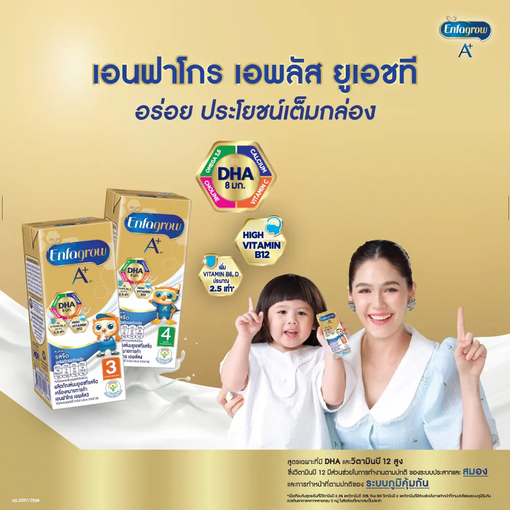 นมกล่อง เอนฟาโกร ยูเอชที สูตร4 ชนิดจืด (36 กล่อง) x2 ลัง Enfagrow UHT Stage4 Plain (36 boxes) x2 cases