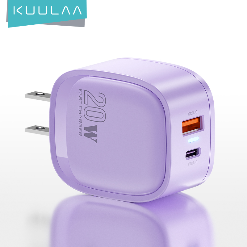 【สินค้ามาไหม่】KUULAA Quick Charge 4.0 3.0 หัวชาร์จเร็ว หัวชาร์จ4.0 3.0 QC PD Charger 20W USB Type C Fast Charging For iPhone 12 Pro Max 11 Pro Max XS 8 Xiaomi QC4.0 QC3.0 For Huawei Sumsung
