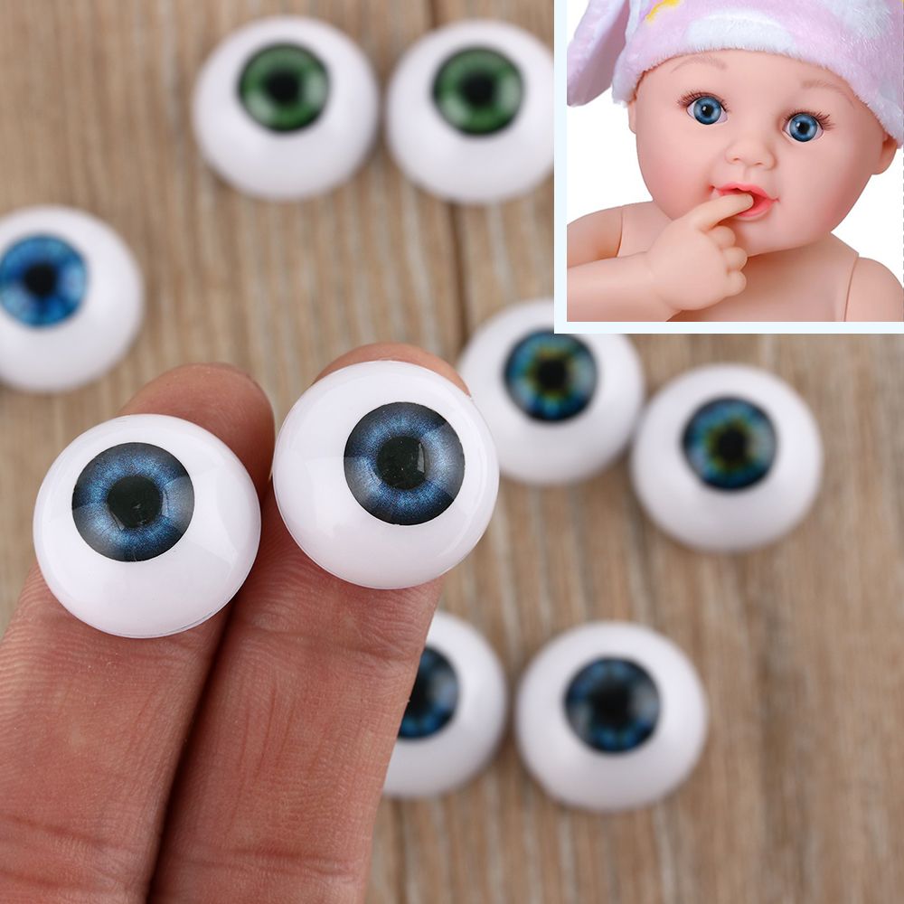 TSRB 20mm 22mm 24mm Funny Real Like Accessories Blue Brown Black Half Round Hollow Baby toy Eyeballs Realistic Dolls Eyes